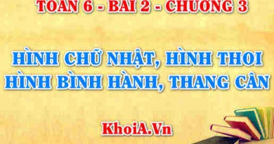 Hình chữ nhật, Hình thoi, Hình bình hành, Hình thang cân là gì? có đặc điểm gì? cách vẽ hình chữ nhật, hình thoi, hình bình hành - Toán 6 bài 2